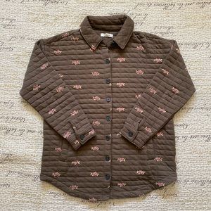 Madewell Quilted Shirt-Jacket in Floral